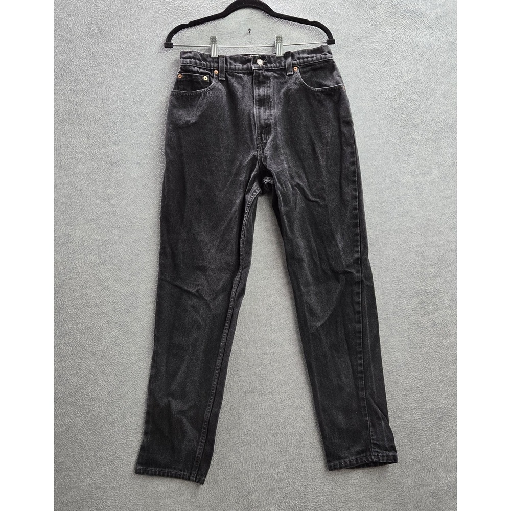 VINTAGE Levi's 551 Women Jeans 12 MED Black 90s USA Denim‎ Relaxed Fit Tapered